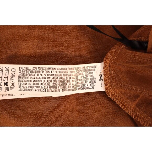 Forever 21 Women's suede A-Line Mini Skirt with Front Zipper Size Large Brown - Picture 6 of 11